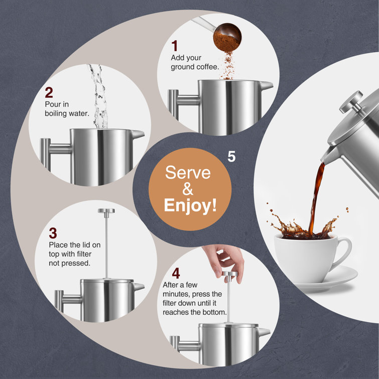 VonShef 6 Cup Cafetiere Reviews Wayfair